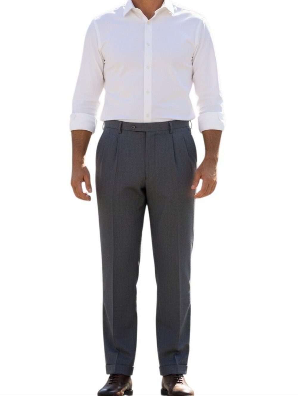 Brooks Brothers 1818 Madison Wool Chorcal Gray Dress Pants. 38x32.